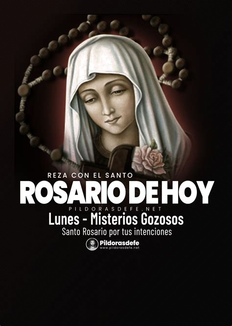 rezo del santo rosario de hoy lunes